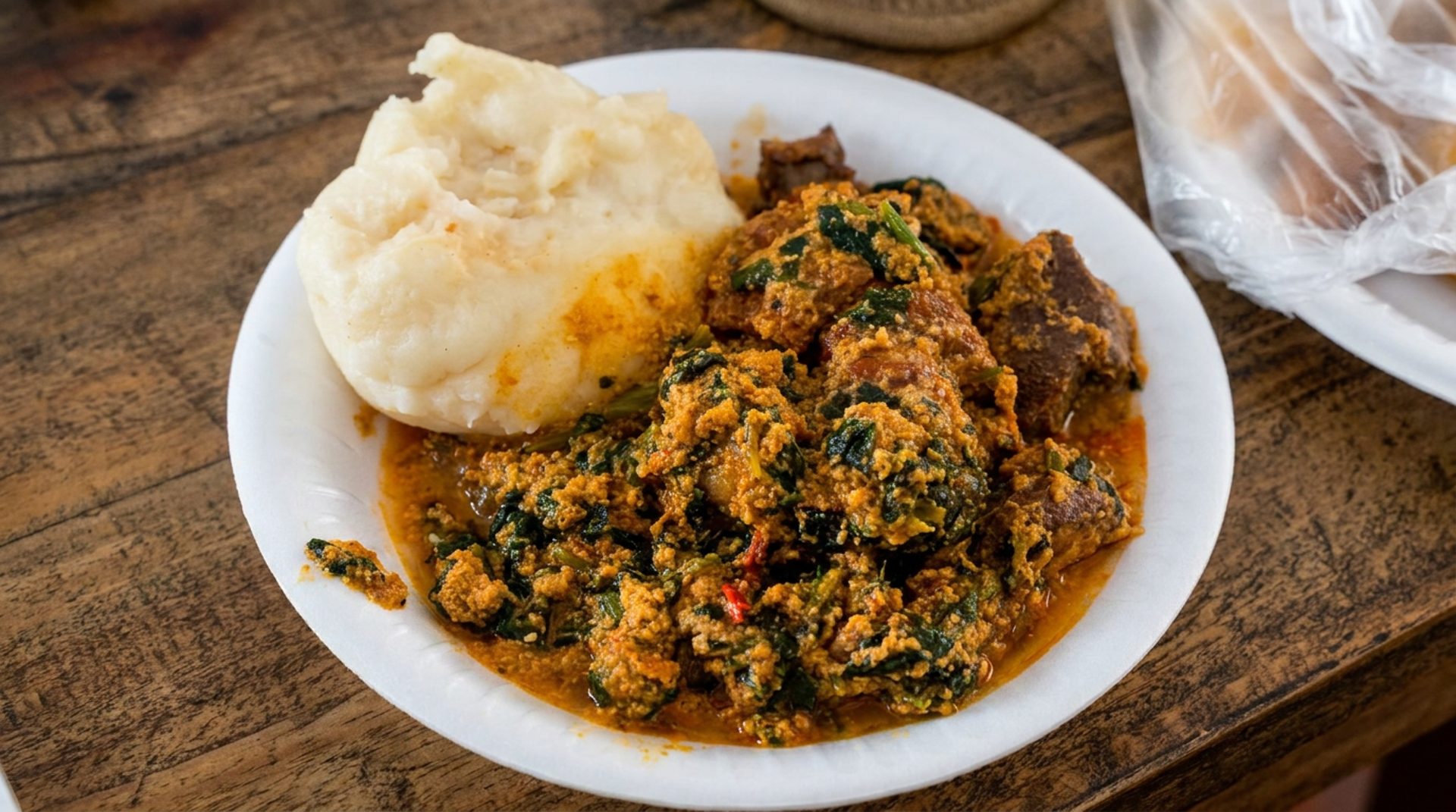 Egusi with fufu